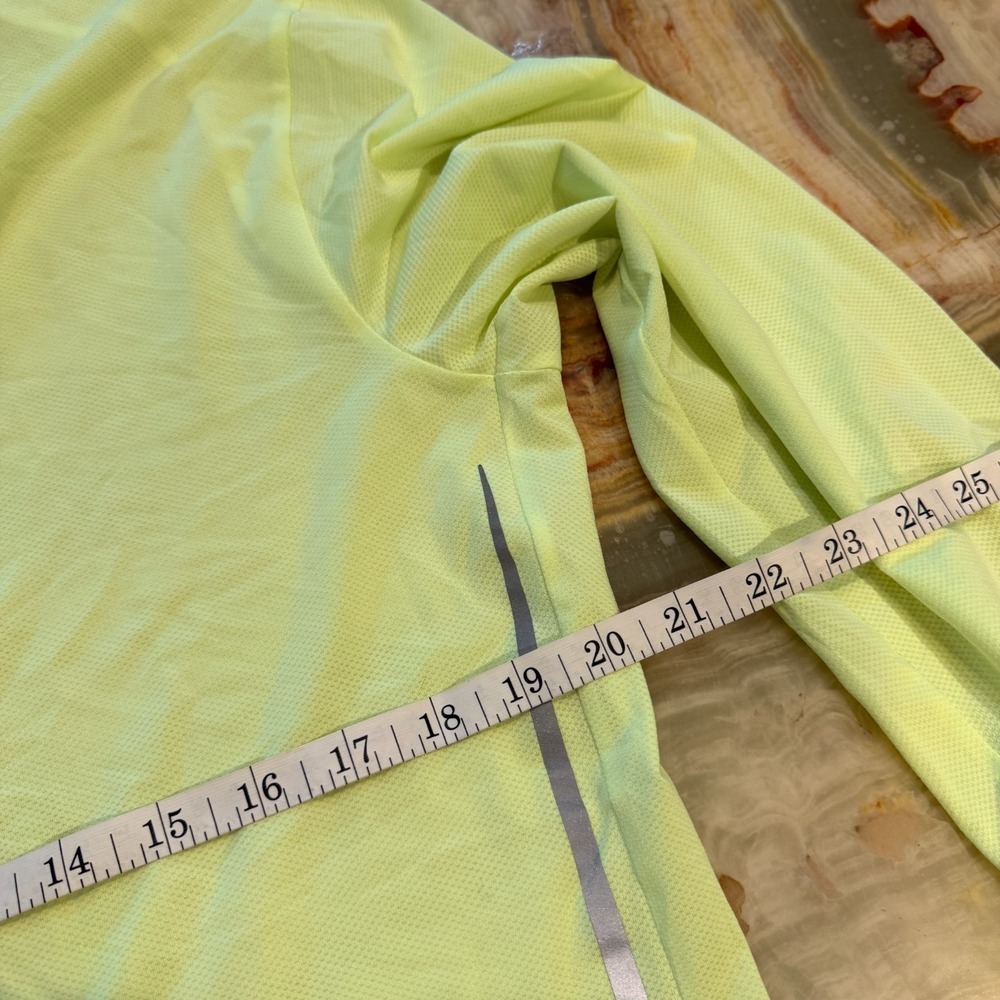 Lululemon Fast Free Mens Reflective Stripe Top Faded Zap Neon Long Sleeve Size L - Picture 4 of 5